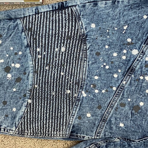 Legendary Status Men's 46 Jean Shorts Stretch Slim Fit Paint Splatter Tie Die - Picture 4 of 12